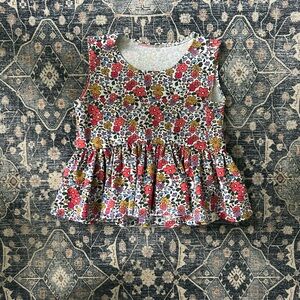 Little Road Co. Floral Peplum Top - Size 5